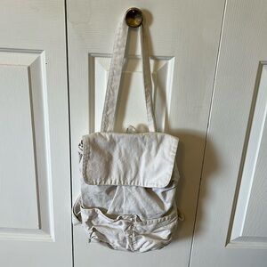 Laude the Label Canvas 100% Cotton Ivory Backpack